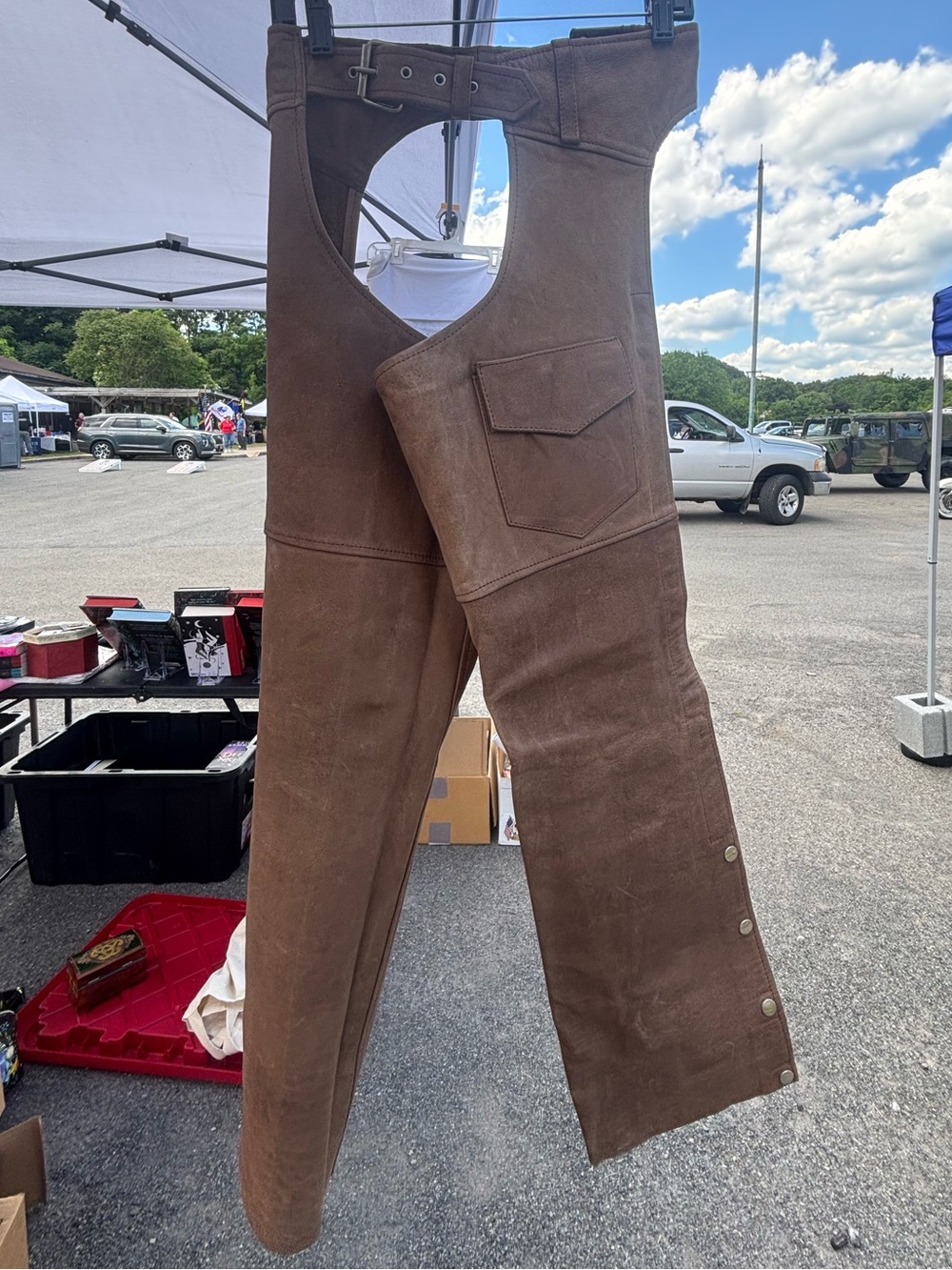 Women’s Brown Leather Chaps - Vintage Riding Pants